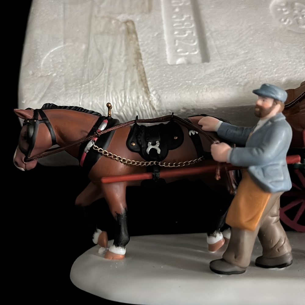 Department 56 Dickens Village Gourmet Chocolate Delivery Wagon - Picture 7 of 8